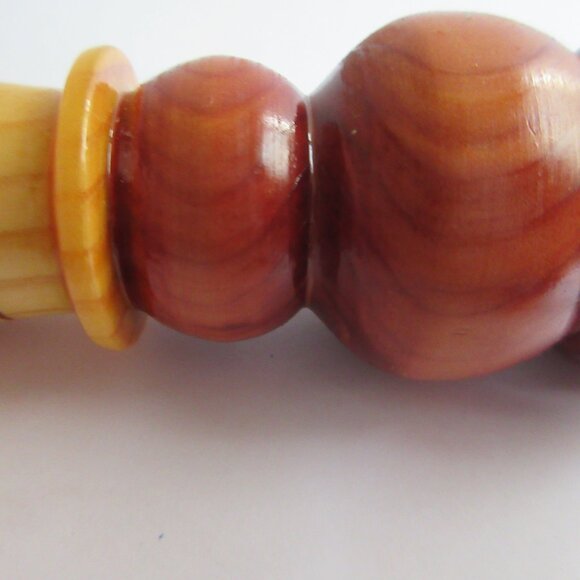 Hand Made Turned Wood Snowman Christmas Ornament 3.5” Tall - Picture 8 of 9